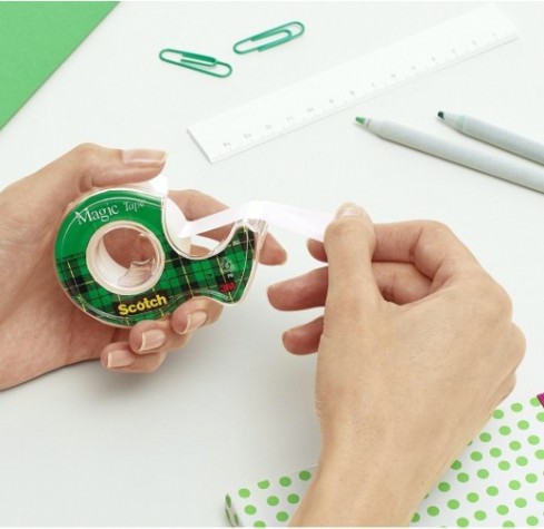 Невидимая клейкая лента 3M Scotch® Magic™ 8-1975D на мини-диспенсере, 19мм х 7,5 м [7100093940]