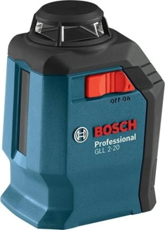 Нивелир BOSCH GLL 2-20 [0601063J00] 4x1,5 В LR6 (AA), держатель, отражатель, кейс