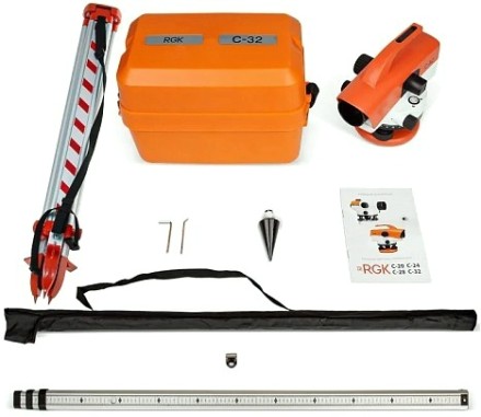 Нивелир оптический RGK C-32 С ПОВЕРКОЙ комплект [750011]