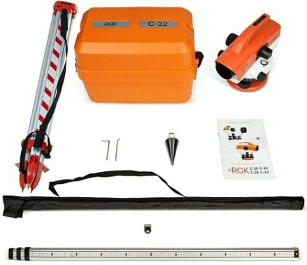 Нивелир оптический RGK C-32 С ПОВЕРКОЙ комплект [752466]