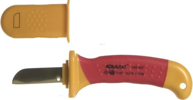Нож для снятия изоляции диэлектрический Кобальт 249-037 180 мм.