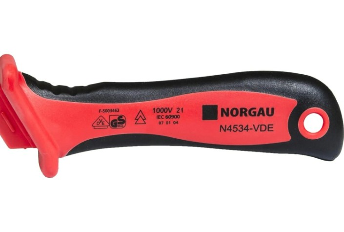 Нож для снятия изоляции диэлектрический Norgau N4534-VDE с прямым лезвием 215 мм [067367014]