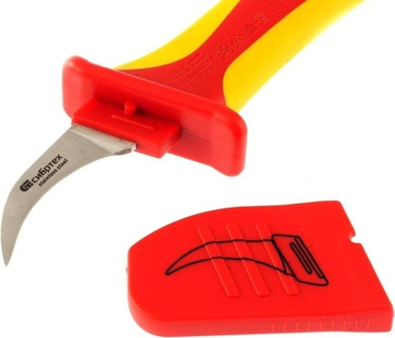 Нож для снятия изоляции диэлектрический СИБРТЕХ 78804 Нож для снятия изоляции диэлектрический СИБРТЕХ 78804