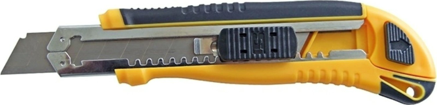 Нож для строительных работ Biber 50119 усиленный, 3 зап. лезвия 18мм [тов-202806]