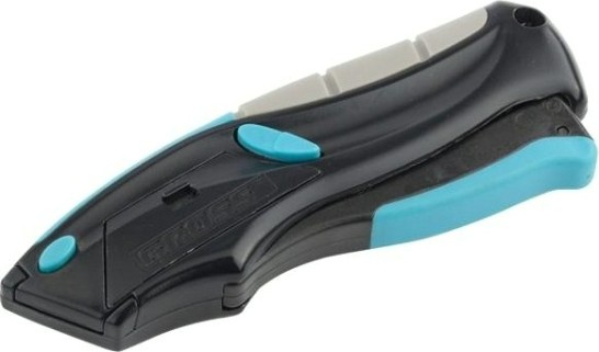 Нож для строительных работ GROSS 170 мм, 5 з.л, ремонтно-монтажный,авто выброс/возврат [78870]