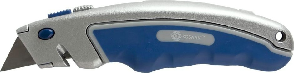 Нож для строительных работ Кобальт 242-076 технический трапециевидные лезвия 19 мм (6 шт.) ме