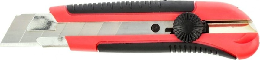 Нож для строительных работ MATRIX 25 мм нож, выдвиж. лезвие,метал. направляющая, дв [78913]