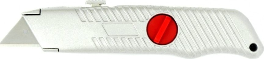 Нож для строительных работ MATRIX нож, выдвижное трапециевидное лезвие, металлический корпус// [78964]