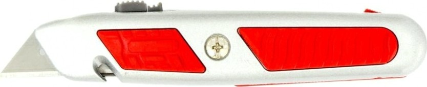 Нож для строительных работ MATRIX нож, выдвижное трапециевидное лезвие, отделение лезвий, метал.кор [78967]