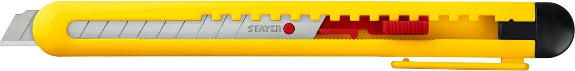 Нож для строительных работ STAYER MASTER QUICK-9 из абс пластика сегмент. лезвия 9 мм, [0901_z01]