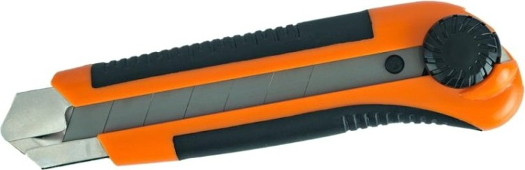 Нож для строительных работ Sturm 1076-08-07 25мм, 2-х компонент. корпус, винтовой фиксатор