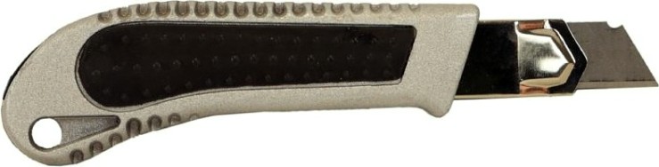 Нож для строительных работ Sturm 1076-08-09 18мм, алюминиевый корпус, автофиксация