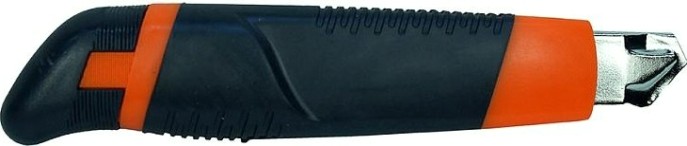 Нож для строительных работ Sturm 1076-09-03 18 мм, выдвиж. лезвие, винт. фиксатор, обрезин. ру