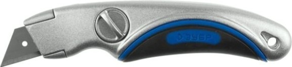 Нож для строительных работ ЗУБР ЭКСПЕРТ с фиксированным трапециевидным лезвием [09221]