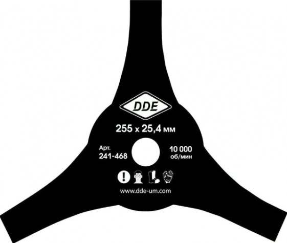 Нож для триммера DDE AIR-CUT 3-х лопастной (255х25,4/20 мм) [241-468]