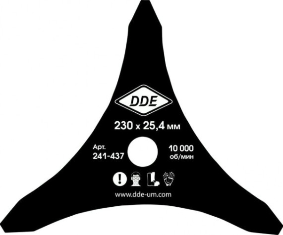 Нож для триммера DDE DAGGER CUT 3-х лопастной (230х25,4/20 мм) [241-437]