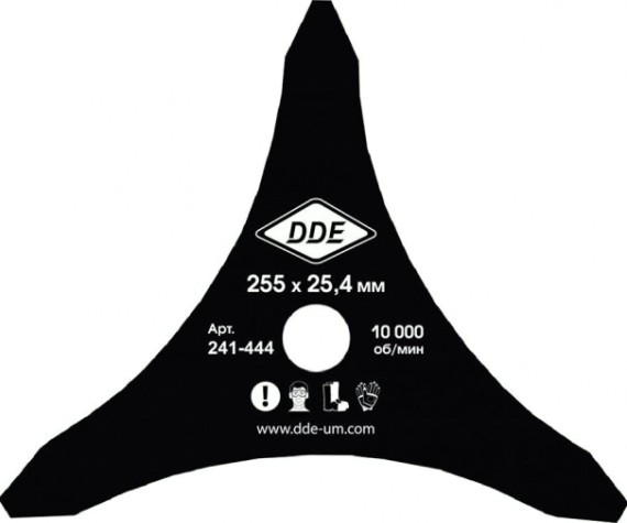 Нож для триммера DDE DAGGER CUT 3-х лопастной (255х25,4/20 мм) [241-444]