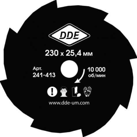 Нож для триммера DDE GRASS CUT (230х25,4/20 мм; 8 зубьев) [241-413]