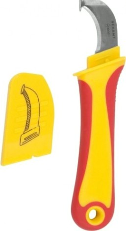 Нож монтажника REXANT 12-4935 нержавеющая сталь, с «пяткой»