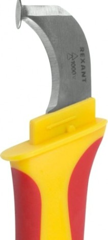 Нож монтажника REXANT 12-4935 нержавеющая сталь, с «пяткой»