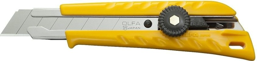Нож Olfa OL-L-1 с выдвижным лезвием эргономичный, 18мм