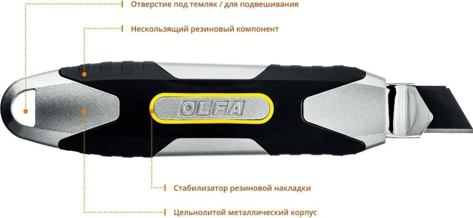 Нож Olfa OL-MXP-L X-design винтовой фиксатор, 18 мм [OL-MXP-L]