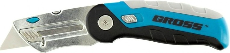 Нож ремонтно-монтажный GROSS 175 мм складной, трехкомпонентная рукоятка [78882]