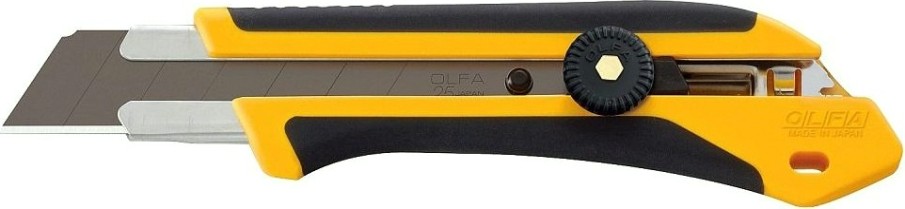Нож с выдвижным лезвием Olfa OL-XH-1 25 мм двухкомпонентный корпус, трещоточ. фиксатор [OL-XH-1]