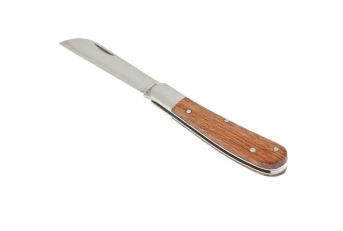 Нож садовый PALISAD 79003 173 мм складной, прямое лезвие, деревянная рукоятк