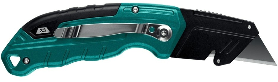 Нож складной KRAFTOOL KOMPAKT-А24 с трапециевидным лезвием [09242]