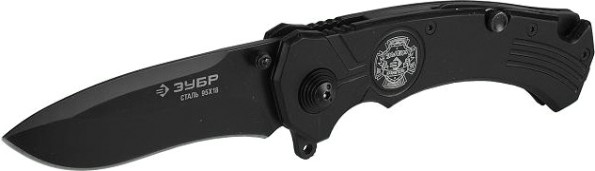 Нож складной "ПРЕМИУМ" ЗУБР ХРАНИТЕЛЬ металлическая рукоятка, 210мм/лезвие 85мм [47710]