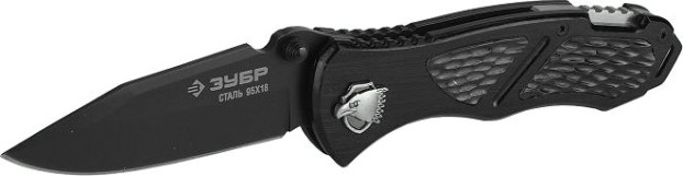 Нож складной "ПРЕМИУМ" ЗУБР МЕТЕОР металлическая рукоятка, 200мм/лезвие 82мм [47718]