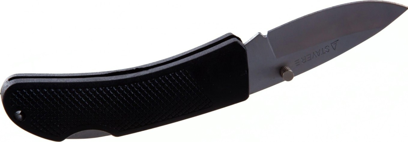 Нож складной с обрезиненной ручкой STAYER MASTER средний, 47600-1_z01 [47600-1_z01]