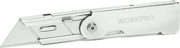 Нож складной WORKPRO WP211001 стальной со сменными лезвиями