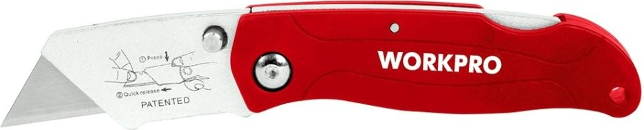 Нож складной WORKPRO WP211002 со сменными лезвиями