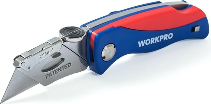 Нож складной WORKPRO WP211006 со сменными лезвиями