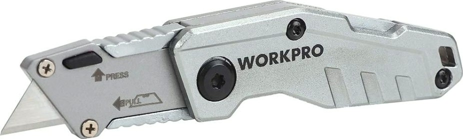 Нож складной WORKPRO WP211010 универсальный со сменными лезвиями мини