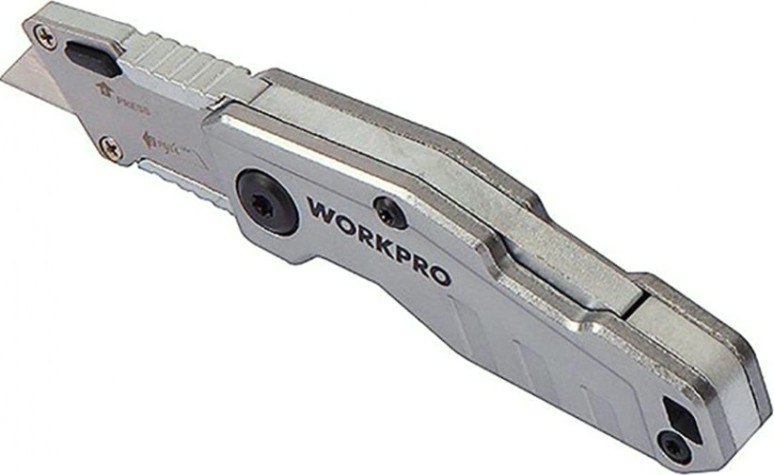 Нож складной WORKPRO WP211010 универсальный со сменными лезвиями мини