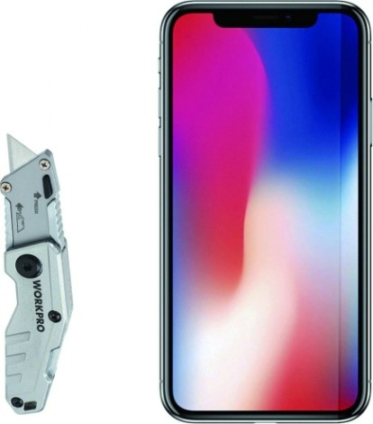 Нож складной WORKPRO WP211010 универсальный со сменными лезвиями мини
