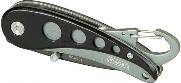 Нож STANLEY "Pocket Knife with Karabiner" 0-10-254 с выдвижным лезвием [0-10-254]
