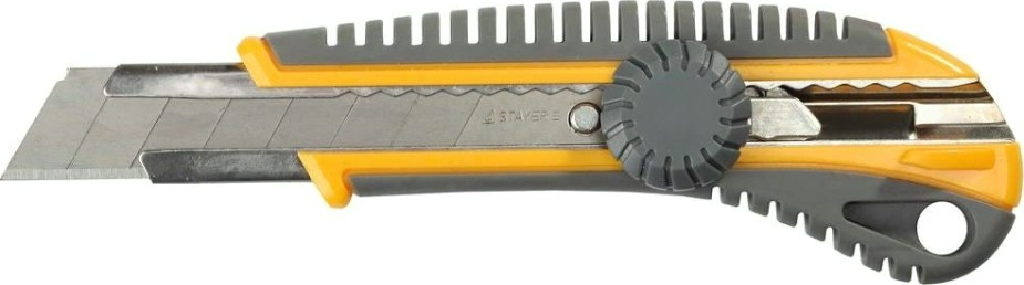 Нож STAYER 09161 18 мм, с выдвижным сегментированным лезвием