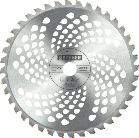 Нож Steher ТВН-40 для триммера 255 мм 40t [75140]