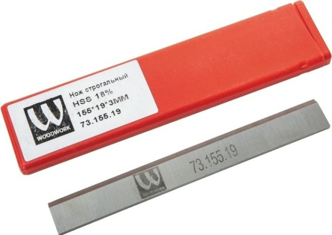 Нож строгальный JET HSS 18% 155х19х3мм (1 шт), для 54A, JJ-6L-M [73.155.19]