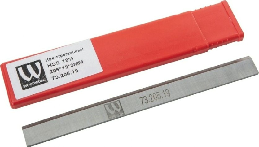 Нож строгальный JET HSS 18% 205х19х3мм (1 шт), для 60А, 60C, JJ-8-M/8L-M/866 [73.205.19]