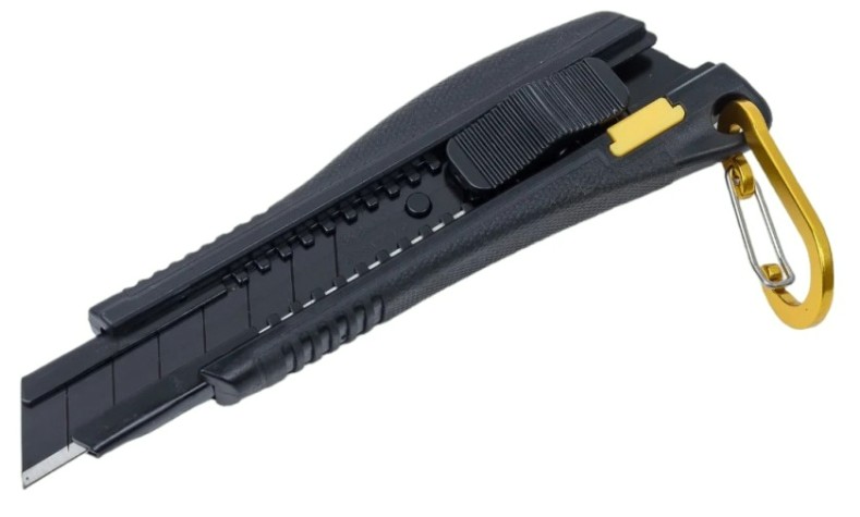 Нож строительный HANSKONNER HK1076-08-04 18мм, быстрая разблокировка, лезвие SK2 1.0мм