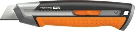 Нож строительный с выдвижным сменным лезвием 25мм FISKARS CarbonMax 1027228 [1027228]