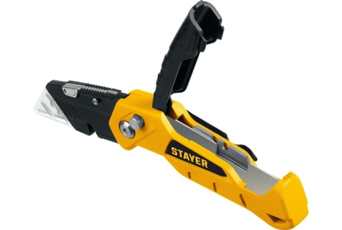 Нож строительный STAYER 0946 Hercules-A24, металлический трапециев. лезвием Нож строительный STAYER 0946 Hercules-A24, металлический трапециев. лезвием