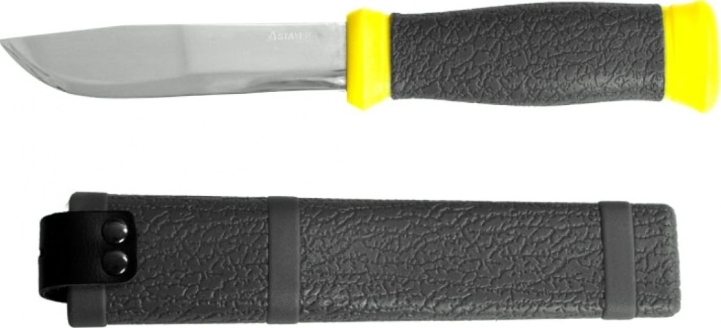 Нож туристический STAYER PROFI пластиковые ножны, лезвие-110мм, 47630 [47630]