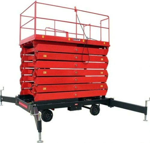 Ножничный подъемник GROST 0.3-16 несамоходный (16 м/300 кг, DC/AC) 200016 [200016]