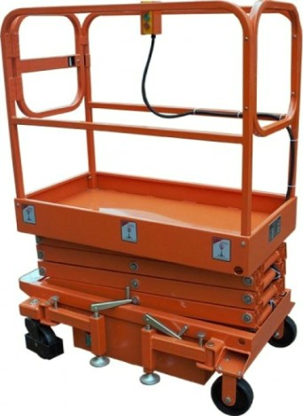 Ножничный подъемник GROST PX T3-3900 несамоходный (3,9 м/300 кг, DC, 12В) 109544 [109544]